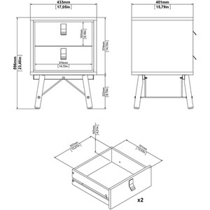 Ry 3 Piece Bedroom Set - Jackson Hickory Oak