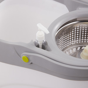 Hands-free Spin Mop and Bucket Cleaning Set - Grey / 30cm by Livingandhome