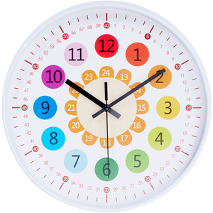 12-Inch Colourful Quartz Wall Clock by Livingandhome