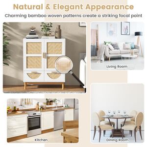 Kitchen Storage Cabinet with 2 Door - White by Costway