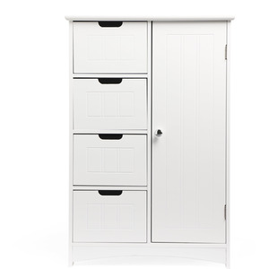Holbrook Free Standing Bathroom Storage Cabinet with Shelving - white by VonHaus