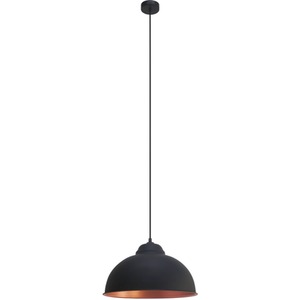 Eglo Truro 2 Rounded retro black and copper pendant - Black by EGLO