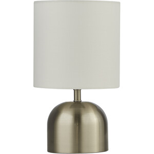 Satin Shaded Touch Lamp - Silver by Lighting Collection