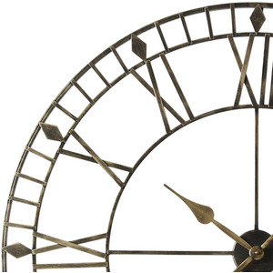 Skeleton Large Wall Clock - Black & Gold by Home Garden Direct