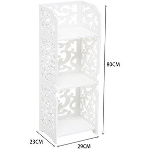 Rustic Small White Storage Display Shelving Unit - White by Livingandhome