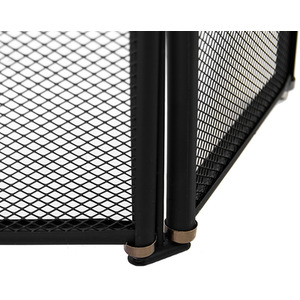 Selby 3 Panel Steel Fire Guard - Black by Vida Designs
