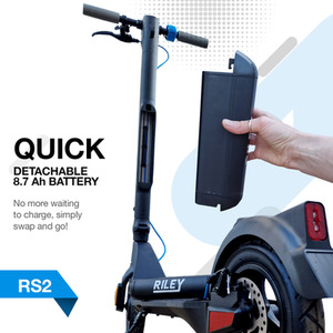 RS2 Electric Scooter - 350W - Black by Riley Scooters