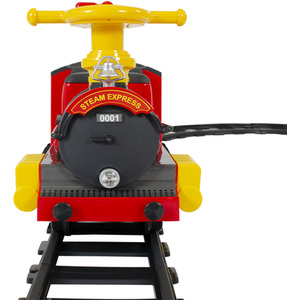 Steam Train 6 Volt with 4 x Straight and 4 x Curved Track Packs - Red by Rollplay