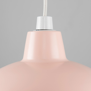 Retro Style Pink Metal Easy Fit Ceiling Pendant Light Shade - Pink by ValueLights