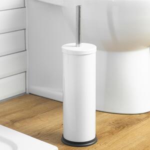 Round Stainless Steel Toilet Brush Holder Pack of 2 - White by Harbour Housewares