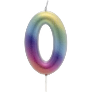 Metallic Rainbow Numbered Candle 0-9 Set by My Party