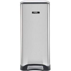 50L Dual Compartment Recycle Pedal Bin - Silver by Cooks Professional