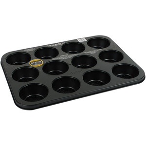 Ayano 12 Cup Deep Muffin Tin - Black