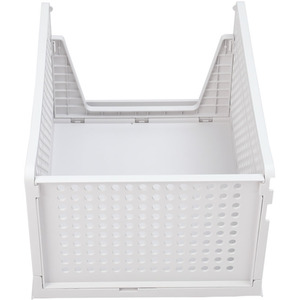 Set of 8 Foldable Stackable Wardrobe Drawer Organiser - White by Livingandhome