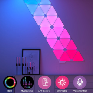 Smart Triangle Light Set with 6pcs Triangle Lights - Neutral by EnerJ Smart
