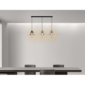 Parker Ceiling Fitting - Black and Gold