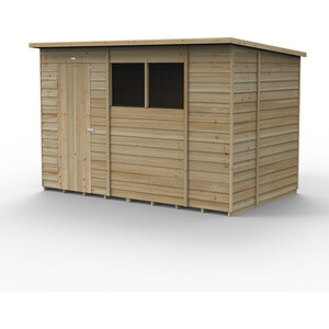 4LIFE Pent Shed 10x6 - Installation Included / With Base / 2 / 1 by Forest Garden