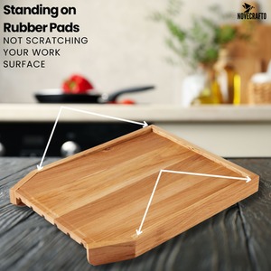 Wooden Draining Board Traditional Belfast Butler Sink - Brown New by NOVECRAFTO