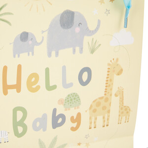 Hello Baby Animal Gift Bag - Yellow