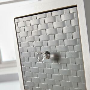 Home Source Crystal 5 Drawer Chest Storage Unit - WhiteGrey - White by Home Source