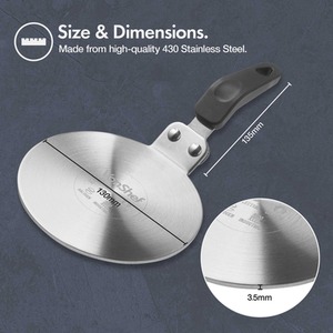 Induction Hob Converter Plate for Coffee Pots - Silver by VonShef