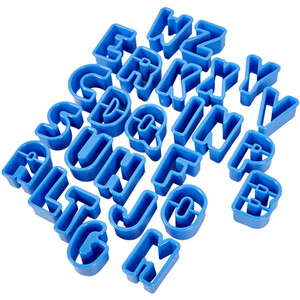 26 Piece Plastic Alphabet Set - Light Blue