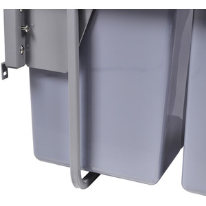 40L Kitchen Double Pull-Out Trash Can Under Cabinet - Grey by Livingandhome