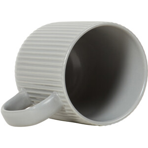 Set of 4 Ribbed Mugs - Grey
