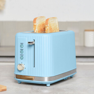 Contour Two Slot Plastic Toaster - Baby Blue by MY
