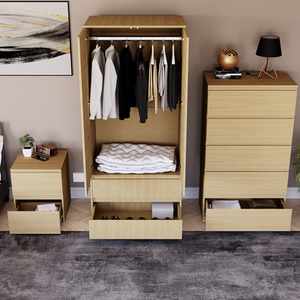 Denver Bedroom Set (2 Drawer Bedside, 5 Drawer Chest, 2 Door 2 Drawer Wardrobe) by Vida Designs