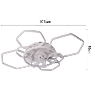 Ceiling Fan Light with App and Remote Control by Livingandhome