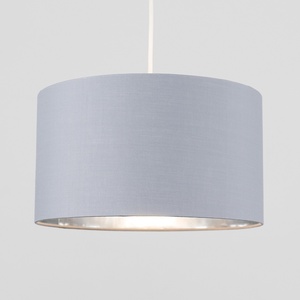 Reni Large Grey And Chrome Ceiling Pendant Shade - Grey by ValueLights