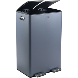 Double Compartment Kitchen Bin - Grey / 60l by Charles Bentley