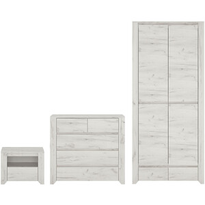 Angel 3 Piece Bedroom Set - Grey