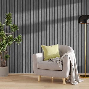 Soundproof and Waterproof Wood Grain Decorative Wall Panel - Grey by komore