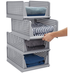 Storage Box Stackable Clothes Drawer Unit - Grey / 19cm by Kidkid