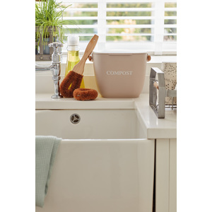 Natural Elements Eco-Friendly Bamboo Fibre Compost Bin - Grey by KITCHENCRAFT