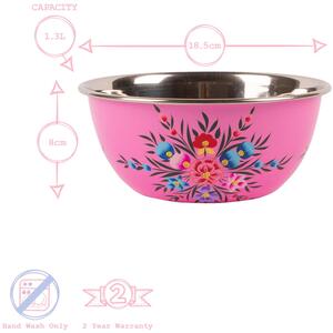 3pc Picnic Bowl Set - Pansy - Raspberry Pansy by Billy Can