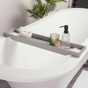 Wooden Natural Bamboo Bath Rack - Grey by OHS