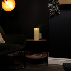 Premier Christmas Warm White Flickerbright Candle with Timer - White by Samuel Alexander