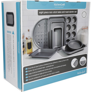 KitchenCraft Baking Trays Set of 8 - Grey by KitchenCraft