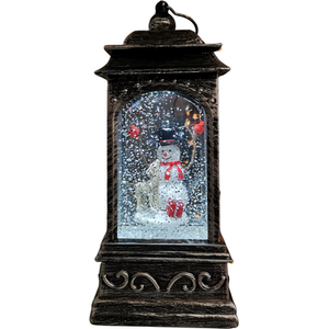 Dual Power Glitter Water Spinner Lantern Christmas Decoration - Silver by Samuel Alexander