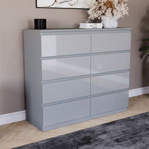 Vida Designs Glinton 4 Piece FSC Bedroom Set - Grey by Vida Designs