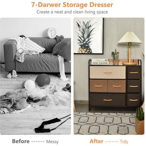 Storage Tower Cabinet Organiser Unit - Brown by Costway