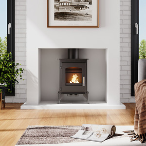 Freestanding Cast Iron Multi-Fuel Stove - Black / 75kg by Livingandhome