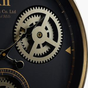 Retro Metal Working Cogs Wall Clock by Pacific Lifestyle