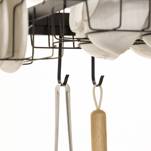 HOMCOM Space Saving 2 Tier Over The Sink Dish Drainer Rack - Black / 30cm / 100cm by HOMCOM