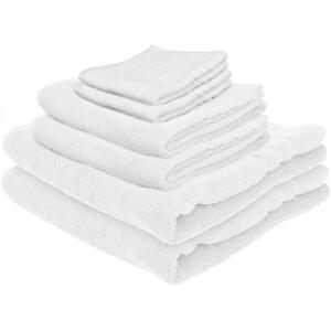 Cotton Towels Set - 135cm x 70cm - 6pc - White by Nicola Spring