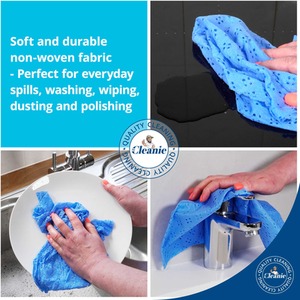 Perforated Super Absorbent Household Cloth in Blue ( 10 pack ) - Blue by Mr Cleanie