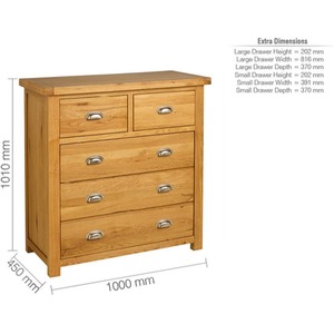 Wooden Furniture Set Wardrobe Chest of Drawers Bedside Woburn - Brown by Birlea